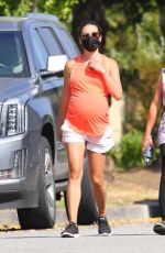 Pregnant LEA MICHELE Out and About in Santa Monica 07/28/2020