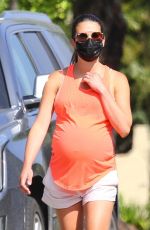 Pregnant LEA MICHELE Out and About in Santa Monica 07/28/2020