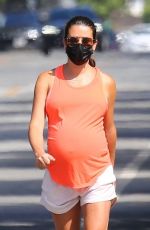 Pregnant LEA MICHELE Out and About in Santa Monica 07/28/2020