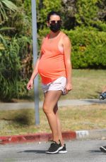 Pregnant LEA MICHELE Out and About in Santa Monica 07/28/2020