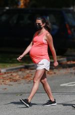 Pregnant LEA MICHELE Out and About in Santa Monica 07/28/2020