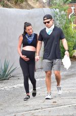 Pregnant LEA MICHELE Out in Los Angeles 06/24/2020