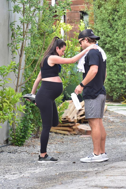 Pregnant LEA MICHELE Out in Los Angeles 06/24/2020