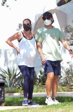 Pregnant LEA MICHELE Out in Los Angeles 07/27/2020