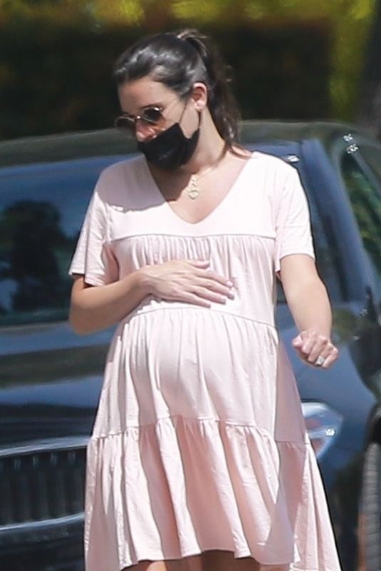 Pregnant LEA MICHELE Out in Santa Monica 07/06/2020