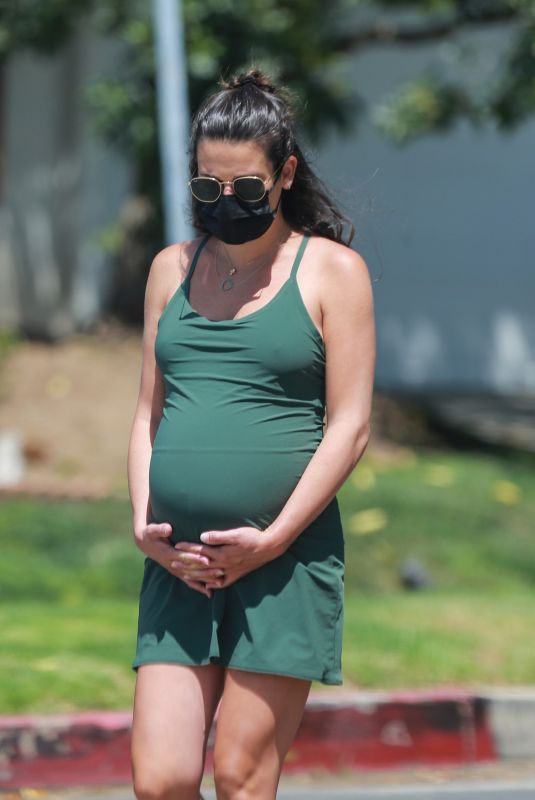 Pregnant LEA MICHELE Out in Santa Monica 07/14/2020