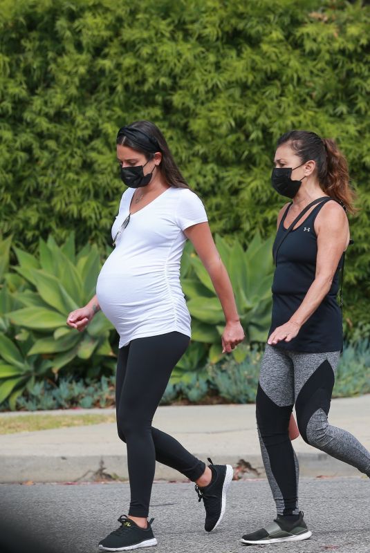Pregnant LEA MICHELE Out with Mother Edith in Santa Monica 07/30/2020