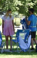 Pregnant SOPHIE TURNER and Joe Jonas at a Park in Studio City 07/06/2020