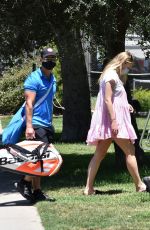 Pregnant SOPHIE TURNER and Joe Jonas at a Park in Studio City 07/06/2020