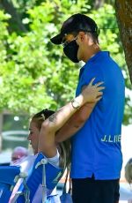 Pregnant SOPHIE TURNER and Joe Jonas at a Park in Studio City 07/06/2020