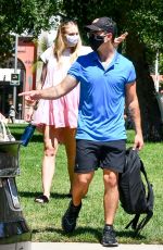 Pregnant SOPHIE TURNER and Joe Jonas at a Park in Studio City 07/06/2020