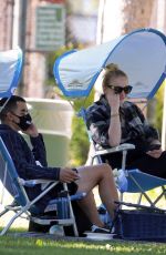 Pregnant SOPHIE TURNER and Joe Jonas with Friends at a Park in Los Angeles 07/16/2020