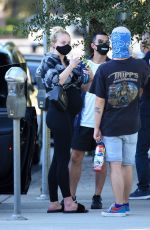 Pregnant SOPHIE TURNER and Joe Jonas with Friends at a Park in Los Angeles 07/16/2020