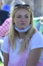 Pregnant SOPHIE TURNER at a Picnic in Studio City 07/06/2020