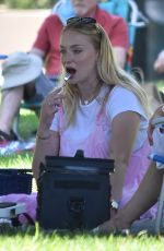 Pregnant SOPHIE TURNER at a Picnic in Studio City 07/06/2020