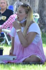 Pregnant SOPHIE TURNER at a Picnic in Studio City 07/06/2020