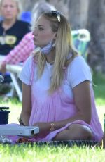 Pregnant SOPHIE TURNER at a Picnic in Studio City 07/06/2020