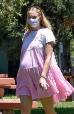 Pregnant SOPHIE TURNER at a Picnic in Studio City 07/06/2020