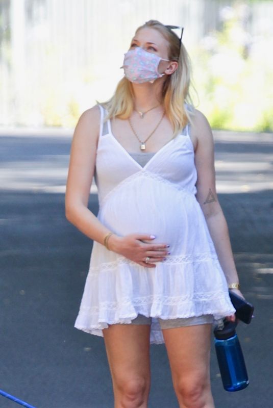 Pregnant SOPHIE TURNER Out in Encino 07/02/2020