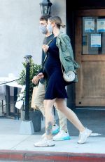 Pregnant STEPHANIE CORNELIUSSEN Out for Dinner in Los Angeles 07/03/2020