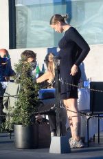 Pregnant STEPHANIE CORNELIUSSEN Out for Dinner in Los Angeles 07/03/2020