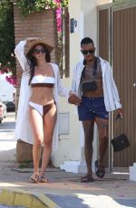 REBECCA GORMLEY in Bikini and Biggs Chris at a Beach in Spain 07/27/2020