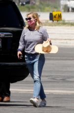 REESE WITHERSPOON Landing at Van Nuys in Los Angeles 07/08/2020