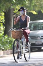 REESE WITHERSPOON Out Riding a Bike in Brentwood 07/14/2020