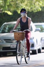 REESE WITHERSPOON Out Riding a Bike in Brentwood 07/14/2020