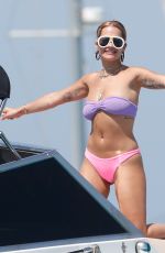 RITA ORA in Bikini at a Boat in Spain 07/29/2020