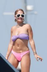 RITA ORA in Bikini at a Boat in Spain 07/29/2020