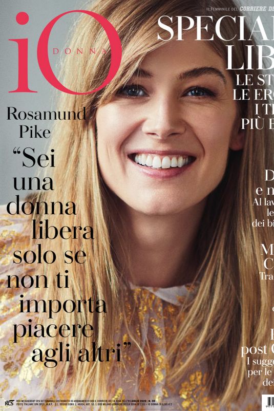 ROSAMUND PIKE in Io Donna Del Corriere Della Sera, July 2020