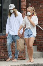 SAILOR BRINKLEY in Denim Shorts Out in New York 07/11/2020