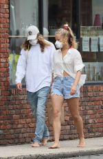 SAILOR BRINKLEY in Denim Shorts Out in New York 07/11/2020