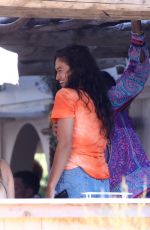 SHANINA SHAIK in Denim Shorts in Saint-Tropez 07/26/2020