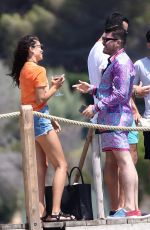 SHANINA SHAIK in Denim Shorts in Saint-Tropez 07/26/2020