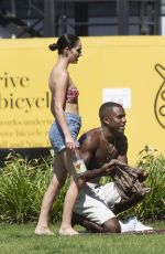 SIANNISE FUDGE and Luke Trotman at a Park in London 06/26/2020