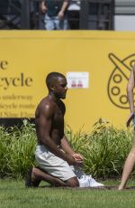 SIANNISE FUDGE and Luke Trotman at a Park in London 06/26/2020