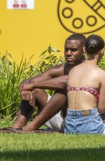 SIANNISE FUDGE and Luke Trotman at a Park in London 06/26/2020