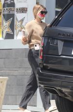 SOFIA RICHIE Wearing a Floral Print Mask at Gas Station in Malibu 07/22/2020
