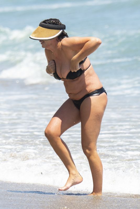 STACEY GIGGS in Bikini at a Beach 07/06/2020