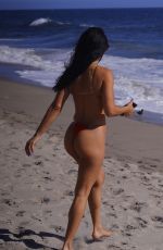 SUELYN MEDEIROS in a Red Bikini at a Beach in Malibu 07/01/2020