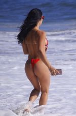 SUELYN MEDEIROS in a Red Bikini at a Beach in Malibu 07/01/2020