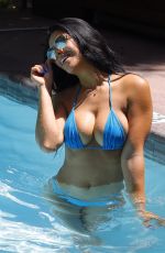 SUELYN MEDEIROS in Bikini at a Pool in Los Angeles 06/29/2020