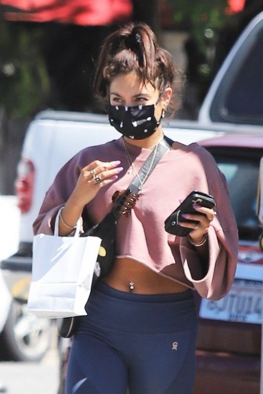 VANESSA HUDGENS in Leggings Out in West Hollywood 07/15/2020