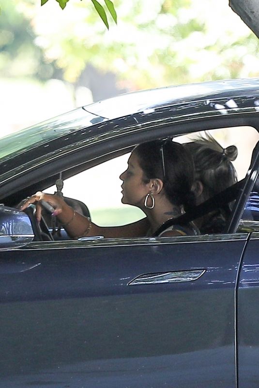VANESSA HUDGENS Out Driving in Hollywood 07/19/2020