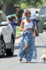 VANESSA HUDGENS Out with Her Dog in Los Angeles 07/02/2020