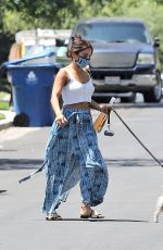 VANESSA HUDGENS Out with Her Dog in Los Angeles 07/02/2020