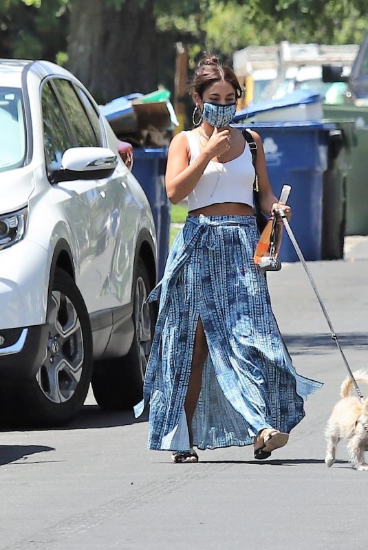 VANESSA HUDGENS Out with Her Dog in Los Angeles 07/02/2020