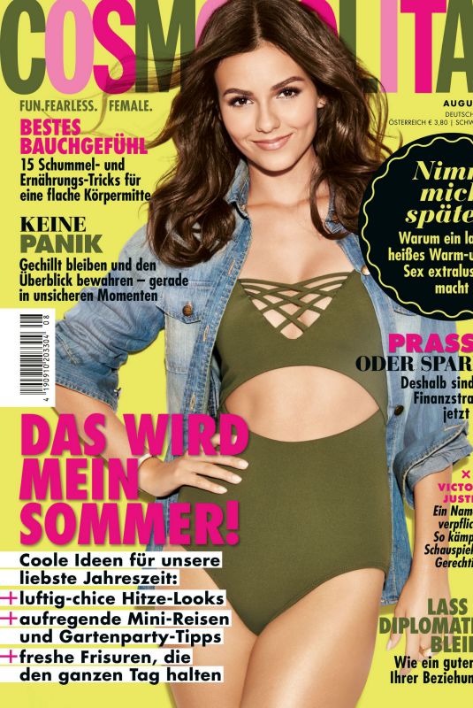 VICTORIA JUSTICE in Cosmopolitan Magazine, Germany August 2020